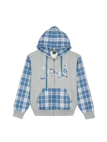 Sweat à Capuche Zippé Carreaux - Streetwear Y2k