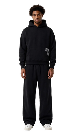 Hoodie - Y2K Streetwear Oversize Black Gray